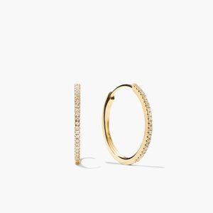MEJURI PAVÉ DIAMOND MEDIUM HOOPS
